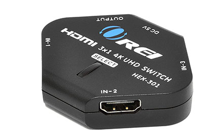 Conmutador HDMI de 3 puertos, Orei Ultra HD 4K @ 60Hz 3D 1080P – 3x1 HDMI conmutador divisor