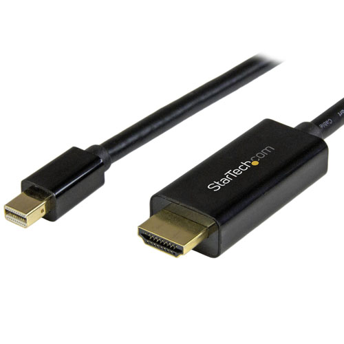  Cable Conversor Mini DisplayPort a HDMI de 2m - Color Negro - Ultra HD 4K - Startech