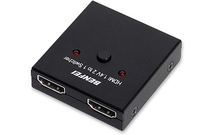 Interruptor HDMI, BENFEI 4K HDMI Switcher 2 entradas 1 salida, compatible con 4K 3D HD 1080P, Firestick, Xbox PS4 Roku HDTV