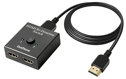 Conmutador HDMI bidireccional, 4 K, HDMI Splitter 2 x 1/1 x 2, no requiere alimentación externa, 2 puertos, HDMI Switcher, soporta Ultra HD 4K 3D 1080P