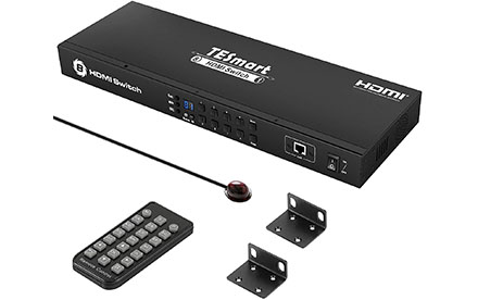 TESmart 8 puertos HDMI 4K con control remoto, 8x1 conmutador HDMI compatible con 4K a 30Hz 1080P a 60Hz HDCP
