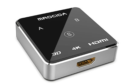 Interruptor HDMI 1 Entrada 2 Salidas 4K Splitter, mrocioa 2 Puertos HDMI Conmutador bidireccional