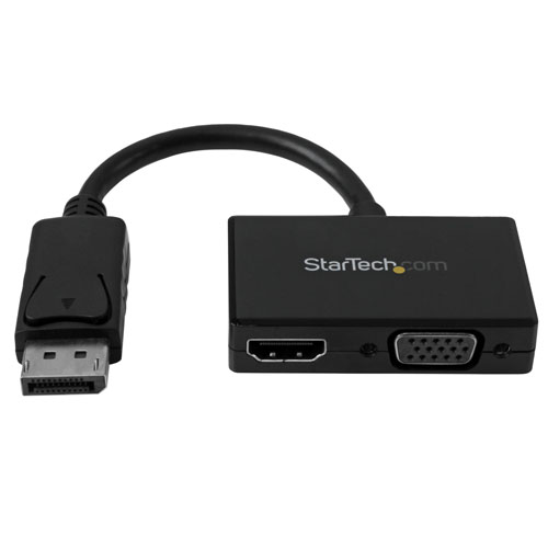 Adaptador DP de Audio/Vídeo para Viajes - Conversor DisplayPort a HDMI o VGA compatible con Thunderbolt - 1920x1200 - Adaptadores - Startech
