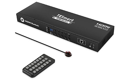 Switch 8x1 caja de conmutador HDMI con puerto LAN RS232 compatible con HDCP2.2, conmutador HDMI de 8 puertos